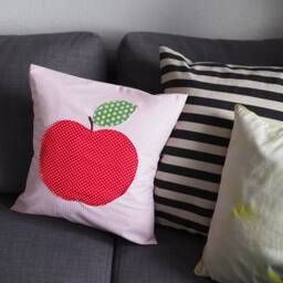 Children's Pillow, Name Embroidered, Personalized, Pillowcase, Apple, With Name, Nursery Decoration, Birth Gift, Baby Pillow - thumbnail 2