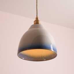 Blue & White Element Pendant Light in Ceramic Brass/Nickel - thumbnail 3