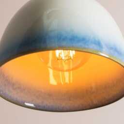 Blue & White Element Pendant Light in Ceramic Brass/Nickel - thumbnail 2