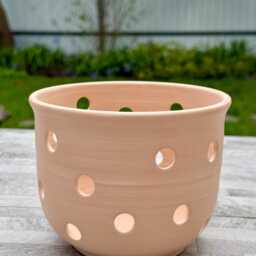 Brown Ceramic Orchid Planter - 900 Ml/30.4 Fl Oz, Side Ventilation Holes - thumbnail 4