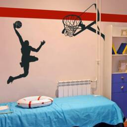 Basketball Decal Decor Kids Room Sports Dunk Basket Ball Wall Home Art - 182 - thumbnail 1