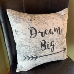 Dream Big Quote Pillow Airplane Decorative - thumbnail 2