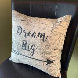 Dream Big Quote Pillow Airplane Decorative - thumbnail 3