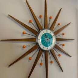 Handmade Mid Century Starburst Clock 27 - thumbnail 2