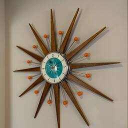 Handmade Mid Century Starburst Clock 27 - thumbnail 3