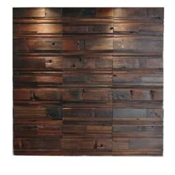3D Reclaimed Wood Mosaic Wall Art Panels Handmade Decor - thumbnail 3