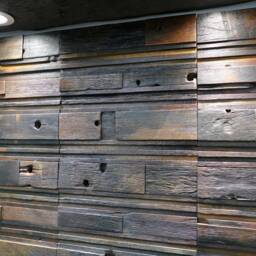 3D Reclaimed Wood Mosaic Wall Art Panels Handmade Decor - thumbnail 2