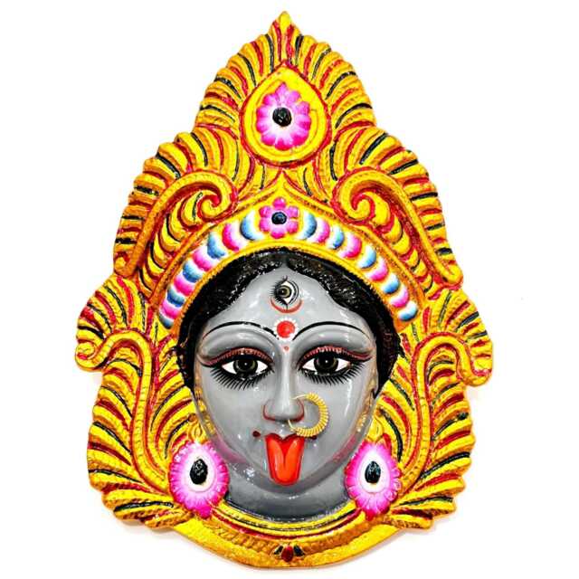 Large Rare Goddess Kali Maa/Mata - Durga Wall Hanging Face With Nose Ring - image 1