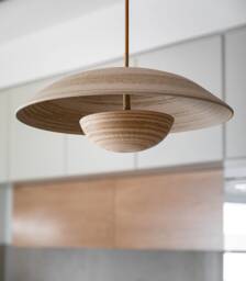 Mid Century Modern Lamps, Hanging Pendant Light, Home Decor, Kitchen Island Lighting Eclipse Beige & White