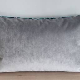 Christian Lacroix Designers Guild Soft Pantigre Turquoise Fabric & Omega Velvet Cushion Cover 35x55cm - thumbnail 3