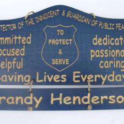 Personalized Wooden Police Officer Wall Hanging - thumbnail 2