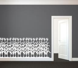 Corn Row Silhouette - Wall Decal Custom Vinyl Art Stickers - thumbnail 1