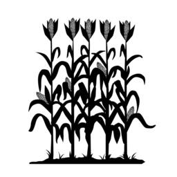 Corn Row Silhouette - Wall Decal Custom Vinyl Art Stickers - thumbnail 3