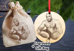 Barry Wood Meme Christmas Tree Ornament Man Sitting On Bed Xmas Ornaments 2025 Have A Merry Gift Funny Santa - thumbnail 1