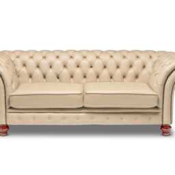 Chesterfield Three Seater Belmont Sofa Pebble Leather - thumbnail 2