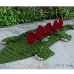Crochet Pattern Stegosaurus Blanket - Dino Pattern Bulky & Quick Crochet Mj's Off The Hook Designs - thumbnail 4