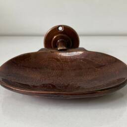 Hand Engraved Copper Wall Mounted Soap Dish, Handmade Holder , Handcrafted Shower Free Shipping - thumbnail 3