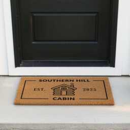 Custom Cabin Doormat - Personalized Name Welcome Mat Lodge Entry Decor For Rustic Homes Home Gift For Your - thumbnail 3
