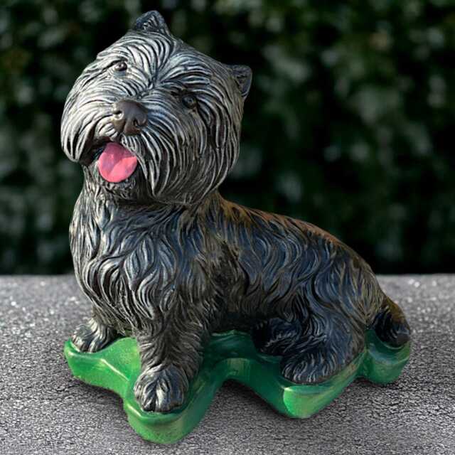 Stone Westie Dog Statue Concrete Yorkie Sculpture Outdoor Figurine Cement Pet Ornament Memorial Terrier Decoration Lover Gift - image 1