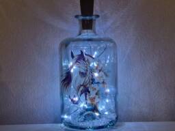 Led Horse Bottle Lamp, Unique Gift For Lover