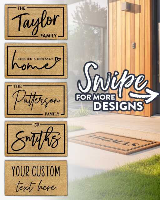 Personalized Christmas Gift - Gifts For Her Custom Door Mat Front Porch Decor Customize - image 1