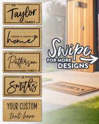 Personalized Christmas Gift - Gifts For Her Custom Door Mat Front Porch Decor Customize - thumbnail 1