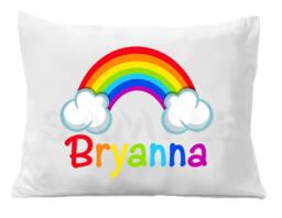 Rainbow Personalized Pillowcase, Super Soft Microfiber Kids Bedding - thumbnail 1