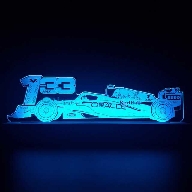F1 Red Bull Led Night Light, Formula 1 Gift, Gifts, Fan, Dad Lights, Bedroom Light - image 1