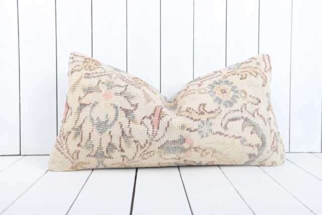 Kilim Lumbar Pillow Cover 12x24 Inch Turkish Home Decor - image 1