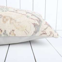 Kilim Lumbar Pillow Cover 12x24 Inch Turkish Home Decor - thumbnail 4