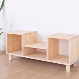 Turntable Stand, Vinyl Record Storage, Japandi Furniture - Kort - thumbnail 2