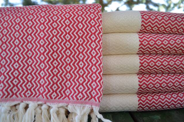"Red Diamond Towel, 40""x70" - image 1