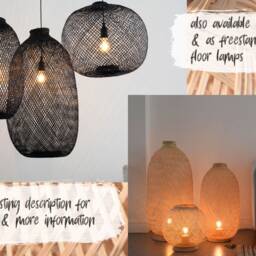 Woven Bamboo Pendant Light Lampshade Handmade Wooden Lamp Hanging Repurposed Fishing Trap Basket Restaurant Wedding Lighting Natural Rustic - thumbnail 4