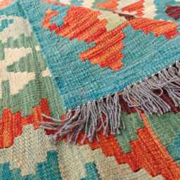 Handmade Afghan Chobi Kilim Rug 9.4x6.5 Wool Farmhouse Rug - thumbnail 4
