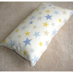 "Travel Pillow Cover Zip 16"" Stars Cushion Bolster Oblong Case Sham Pillowcase Blue Yellow Grey 16""x10" - thumbnail 2