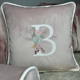 Baby Girl Gift Cushion, Personalised Name Custom Pink Bedroom Personalized Cushion - Made To Order - thumbnail 2