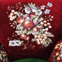 Gobelin Armchair - Green & Maroon - thumbnail 4