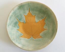 Handcrafted Maple Leaf Ceramic Dish Botanical Soap/Jewelry Plate