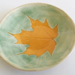 Handcrafted Maple Leaf Ceramic Dish Botanical Soap/Jewelry Plate - thumbnail 3