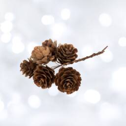 Natural Pinecones On Wire, Christmas Wreath Supplies - thumbnail 1