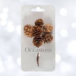 Natural Pinecones On Wire, Christmas Wreath Supplies - thumbnail 2