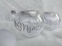 Personalised Memory Tea Light Holder - Feather Gift in Loving Memorial Candle Loved One Candle Condolence - thumbnail 1