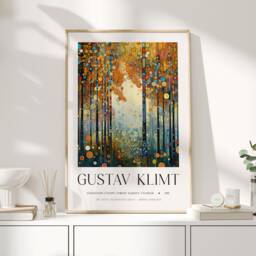 Gustav Klimt, Klimt Poster, Museum Exhibition Wallart Print, Poster Tree Of Life, Forest - thumbnail 1