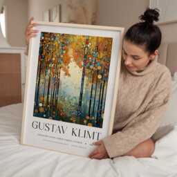 Gustav Klimt, Klimt Poster, Museum Exhibition Wallart Print, Poster Tree Of Life, Forest - thumbnail 2