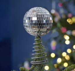 Diy Silver Disco Ball Christmas Tree Topper Kit - thumbnail 1