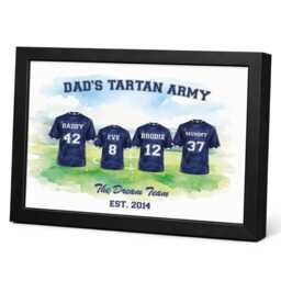 Personalized Football Strip Family Print, Custom Team Wall Art, Dad's Dream Gift, Fan Poster - thumbnail 3