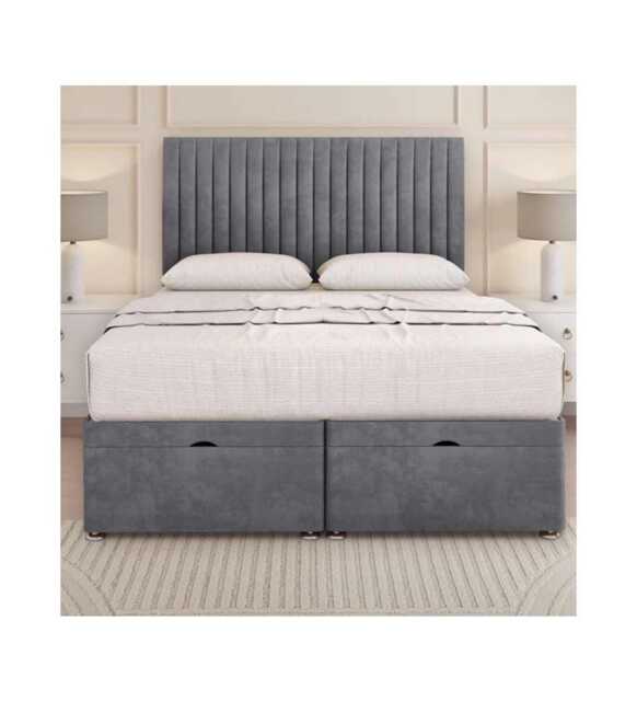 Plush Velvet Ottoman Bed With 54 - image 1
