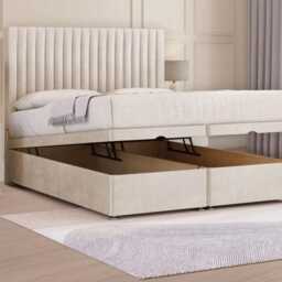 Plush Velvet Ottoman Bed With 54 - thumbnail 3