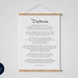 Desiderata Poem Calligraphy Print - Max Ehrmann Inspirational Wall Art Fine Typography Mindfulness Wellness Gift - thumbnail 2