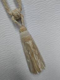 Ivory Organza Modern Tiebacks-Curtain Tie Backs.modern Tassel Hold Backs